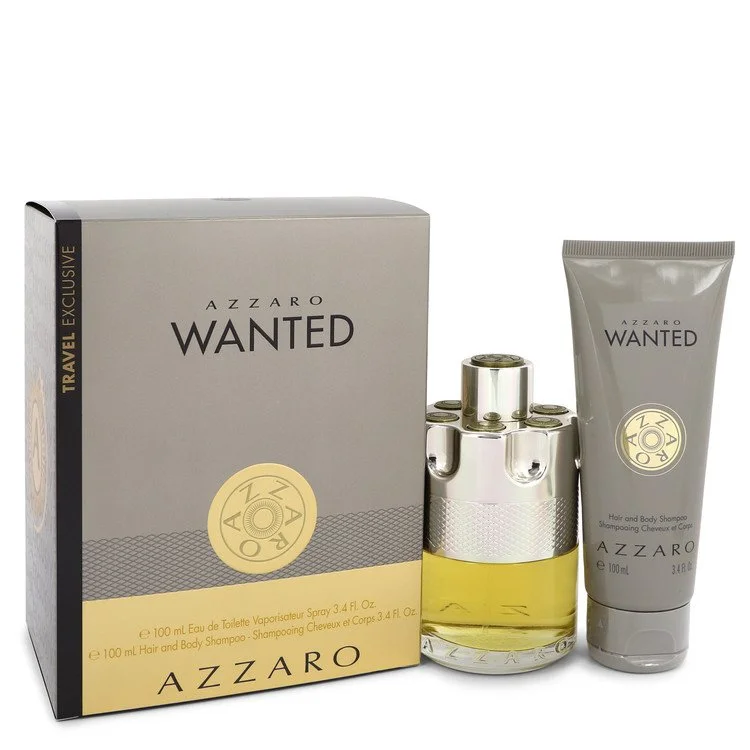 Azzaro Wanted Gift Set: 100 ml (3,4 oz) Eau De Toilette (EDT) Spray + 100 ml (3,4 oz) Shower Gel chính hãng Azzaro