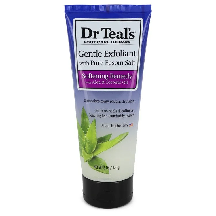 Dr Teal's Gentle Exfoliant With Pure Epson Salt Gentle Exfoliant with Pure Epsom Salt Softening Remedy with Aloe & Coconut Oil (Unisex) 6 oz (180 ml) chính hãng Dr Teal's