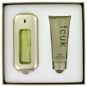 Fcuk Gift Set: 100 ml (3,4 oz) Eau De Toilette (EDT) Spray + 100 ml (3,4 oz) Body Lotion chính hãng French Connection