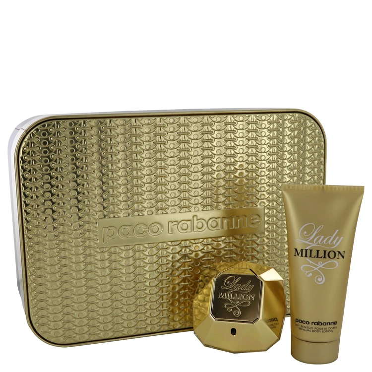 Lady Million Gift Set: 2,7 oz Eau De Parfum (EDP) Spray + 100 ml (3,4 oz) Body Lotion chính hãng Paco Rabanne
