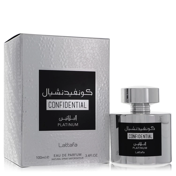 Lattafa Confidential Platinum Eau De Parfum (EDP) Spray (Unisex) 100 ml (3,4 oz) chính hãng Lattafa