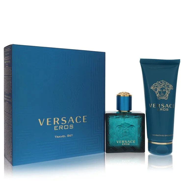Versace Eros Gift Set: 50 ml (1,7 oz) Eau De Toilette (EDT) Spray + 100 ml (3,4 oz) Shower Gel chính hãng Versace