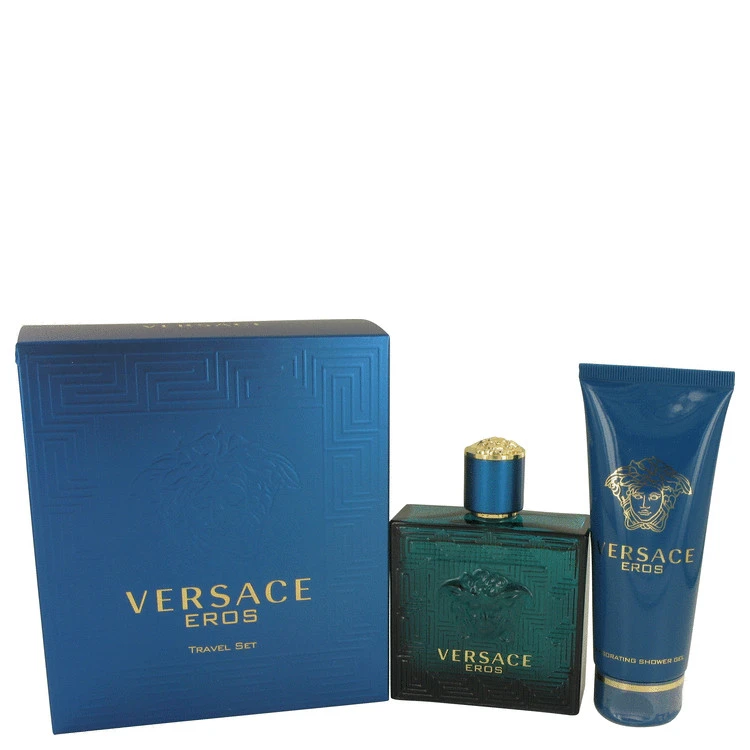 Versace Eros Gift Set: 100 ml (3,4 oz) Eau De Toilette (EDT) Spray + 100 ml (3,4 oz) Shower Gel chính hãng Versace