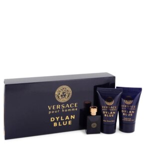 Versace Pour Homme Dylan Blue Gift Set: 0,17 oz Mini EDT + 0,8 oz After Shave Balm + 0,8 oz Shower Gel chính hãng Versace